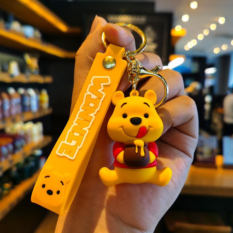 Disney Keychains Winnie the Pooh Little Roo Keyring Piglet Tigger Car Bag Accessory Kids Birthday Gifts