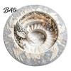 Living Room Xmas Rug 3D Optical Illusion Round Christmas Rug, Cute Santa Claus Crystal Velvet Floor Mat, Non Slip Decor Vivid Printed Circular Carpet