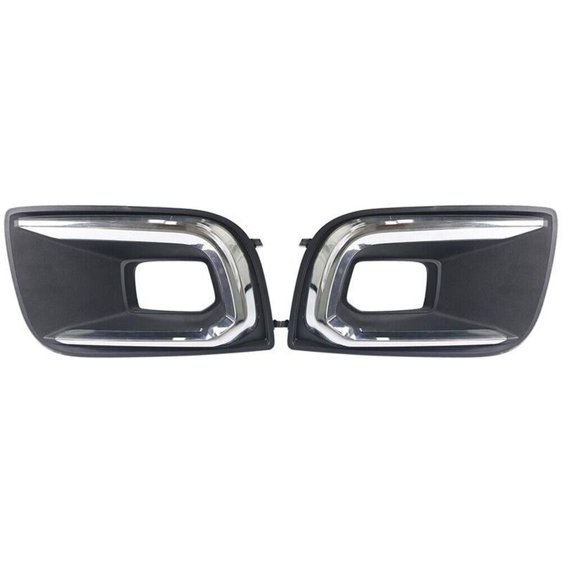 New Front Left & Right Bumper Fog Light Bezel Cover for Toyota Sequoia 2018-