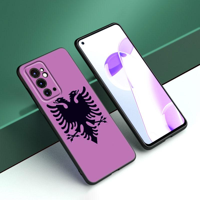 Albania Flag Black Silicone Phone Case For OnePlus 9R 10R 11R 12R ACE 2 Pro 2V 3V Nord CE 2 3 Lite 4 N10 N20 N30 SE 5G