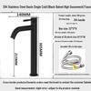 Stainless Steel 304 Cross-Border High Arc Bathroom Basin Faucet