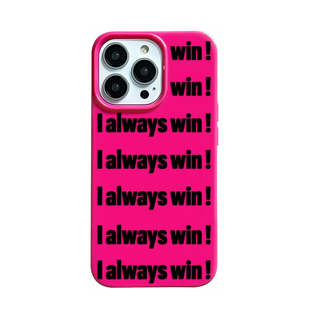 Luxury Clmj I Always Win Phone Case for iPhone 17 17e 16e 16 15 14 13 12 11 X XS XR XSMAX Air Pro Max Plus Double-layer