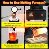 1400W 1-3KG Gold Melting Furnace, Electric Jewelry Melting Machine with Crucible & Ingot Mold, for Gold & Silver