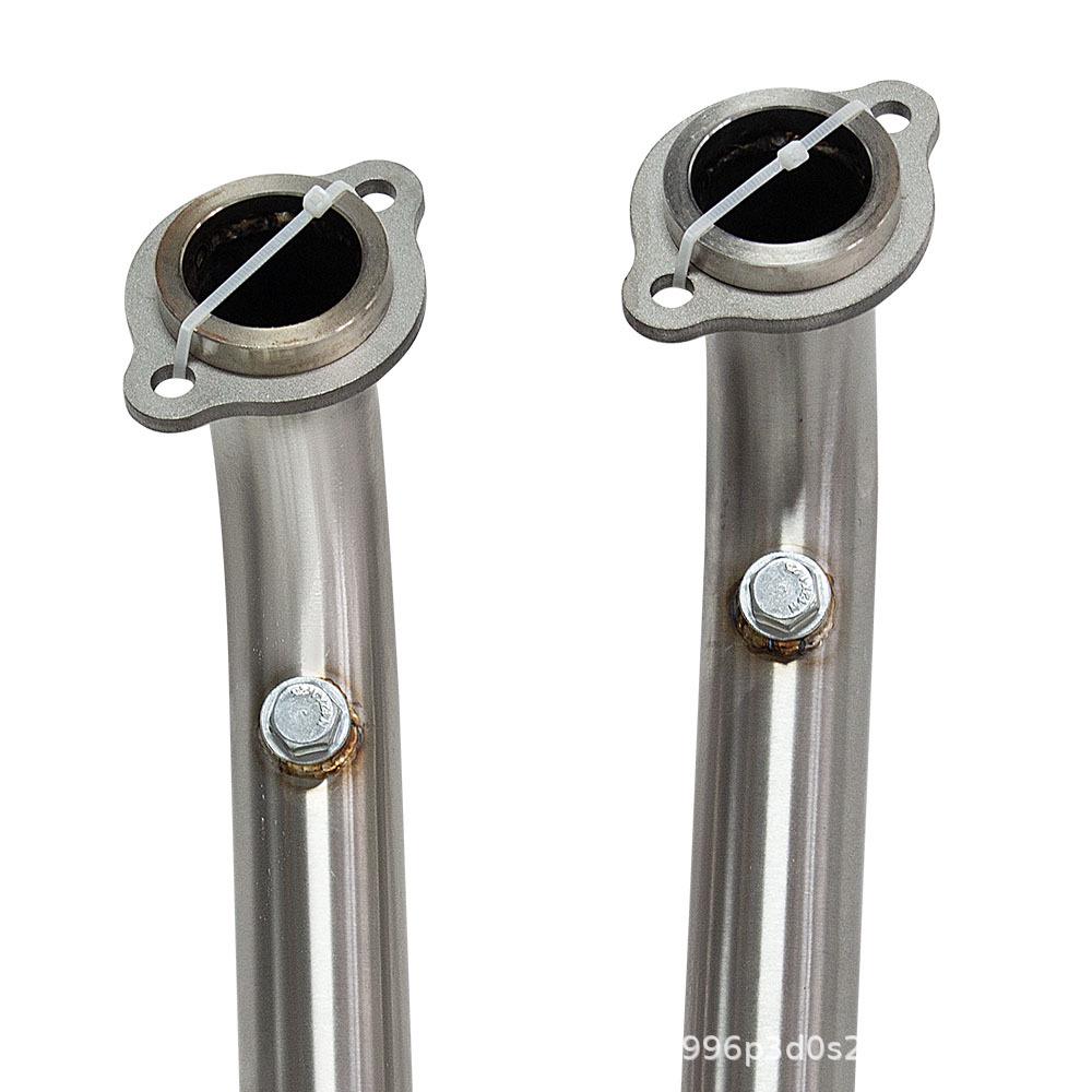 Benelli 752S Modified Stainless Steel Front Exhaust Pipe with Swirl Side Exit Back Pressure Enhancement