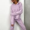 1116 ebay heiß Europäische und amerikanische Damenbekleidung Herbst und Winter neues Kapuzen-Taschen-Pullover-Set zweiteiliges Set