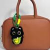 Cute Black Cat Keychain Pendant Backpack Hanging Plush Doll Kitty Cell Phone Charm Bag Keychain Halloween Pendant Keyring Decor