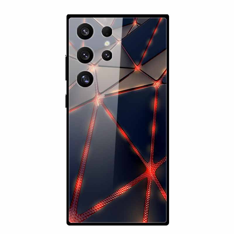 For Samsung Galaxy S25 Ultra Case S25Plus Luxury Tempered Glass Hard Back Cover for Galaxy S24Ultra 5G Phone Cases Fundas S 25