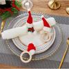 6pcs Christmas Napkin Rings Decoration Napkin Holder for Dining Table Enhancement Elegant Serviette Buckles Accessory