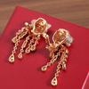 New Hot Brand Vintage Jungle Leopard Earrings for Women Luxury Jewelry Fashion Designer Eardrop S925 Sliver Party Clip Earrings