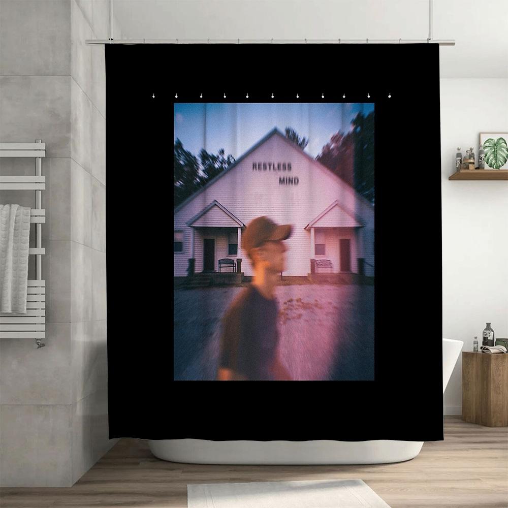 Vintage Gothic Horror Movie Poster Shower Curtain Spooky Halloween Decor Bathroom Set Dark Aesthetic Film Fan Gift Home Decor
