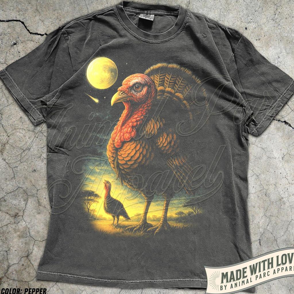 Turkey T Shirt, Vintage Farm Animal Tee, Thanksgiving Graphic Top, Full Moon Turkeys Shirt, 90s Animal Shirt, Vintage Turkey Graphic Tee