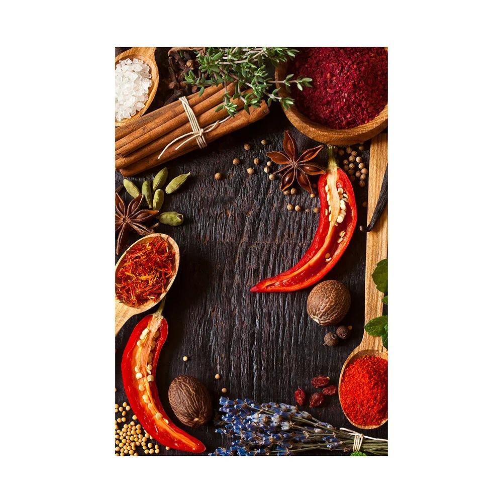 Kitchen Posters Grains Spices Spoon Peppers Canvas Painting Wall Art Modern Food Picture Restaurant Decor Nordic Home Decoration