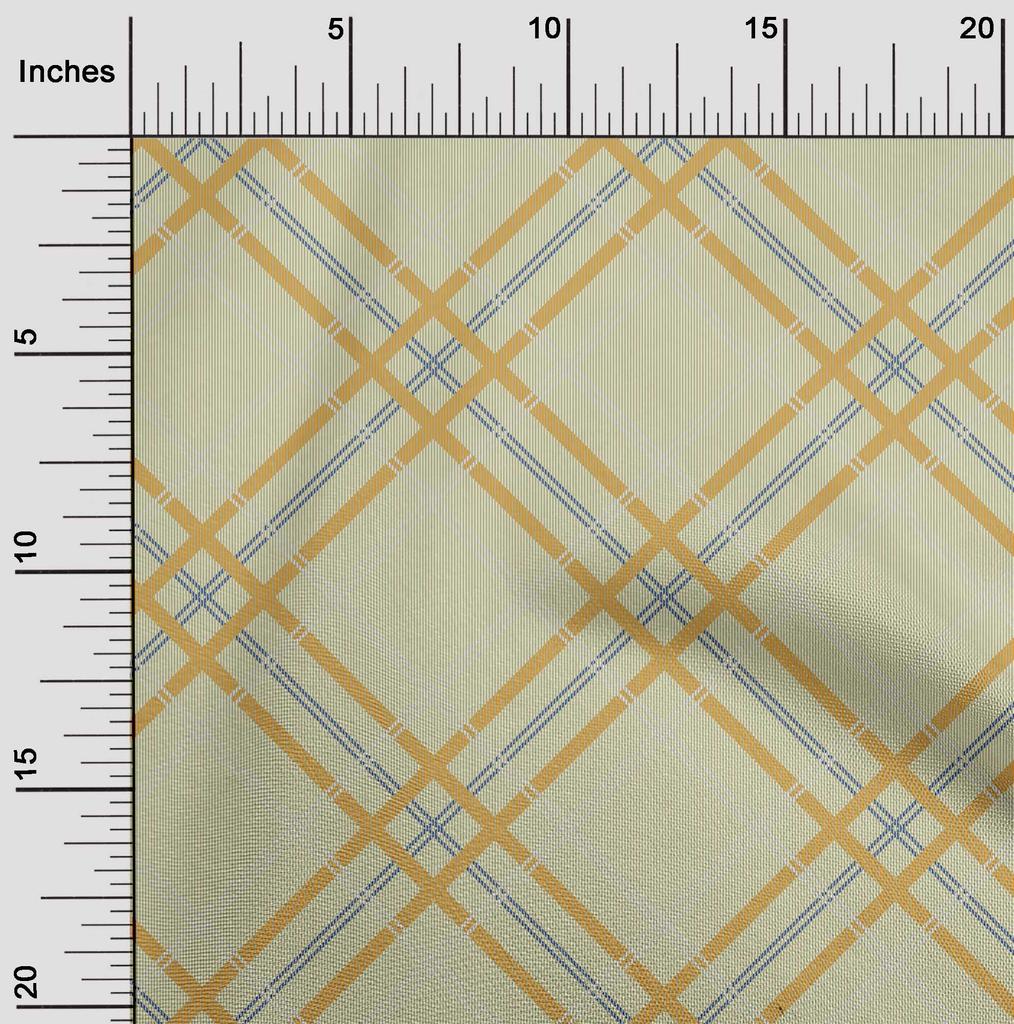 oneOone Cotton Flex Fabric Tartan Check Print Fabric BTY 40 Inch Wide