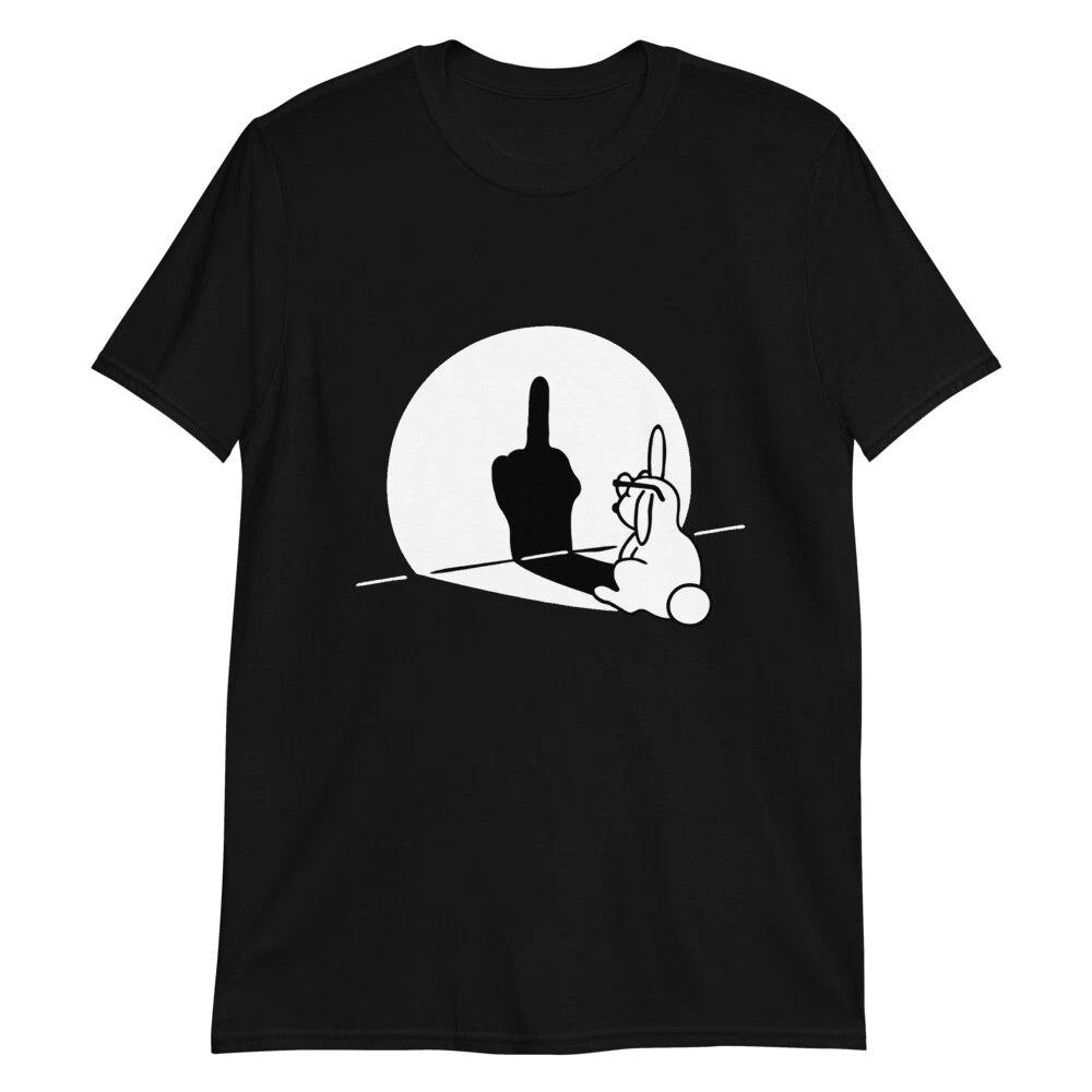 Funny Bunny Middle Finger Shadow T-Shirt M
