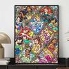 Disney Cartoon Diamond Painting Disney Princess Group Portrait Stained Window Illustration 5D DIY Art Cross Stitch Kit, Mosaic EmbroideryHomeDecorGift