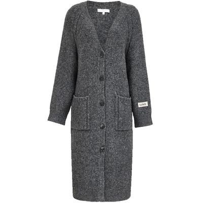 2025 Herbst Damen Lockerer Schnitt Wollmischung Langer Raglan-Strickjacke