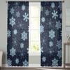 Snowflake Christmas Winter Curtains For Living Room Bedroom Home Decoration Window Voile Tulle Curtain Drapes