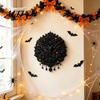 Textured Wall Hangings Gothic Halloween Decor, Vintage Relief Skull Ghost Bat Atmosphere Props Plaque, Dark Aesthetic Hanging Art for Entryway