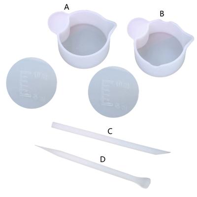 Silicone Stirrer Stick Mixing Resin Epoxy Liquid Paint Stir Stick Rod Non-Stick Mini Card Slot Clear Glue Mixing Cup