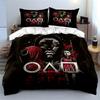 "Black and Red Masked Figures Bedding Set" Bedding Set (1 Duvet Cover, 2 Pillowcases, Duvet Not Included)