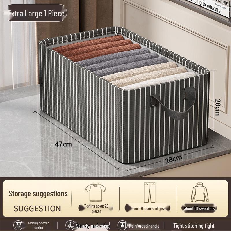 Houndstooth Foldable Pants Storage Box with Steel Frame