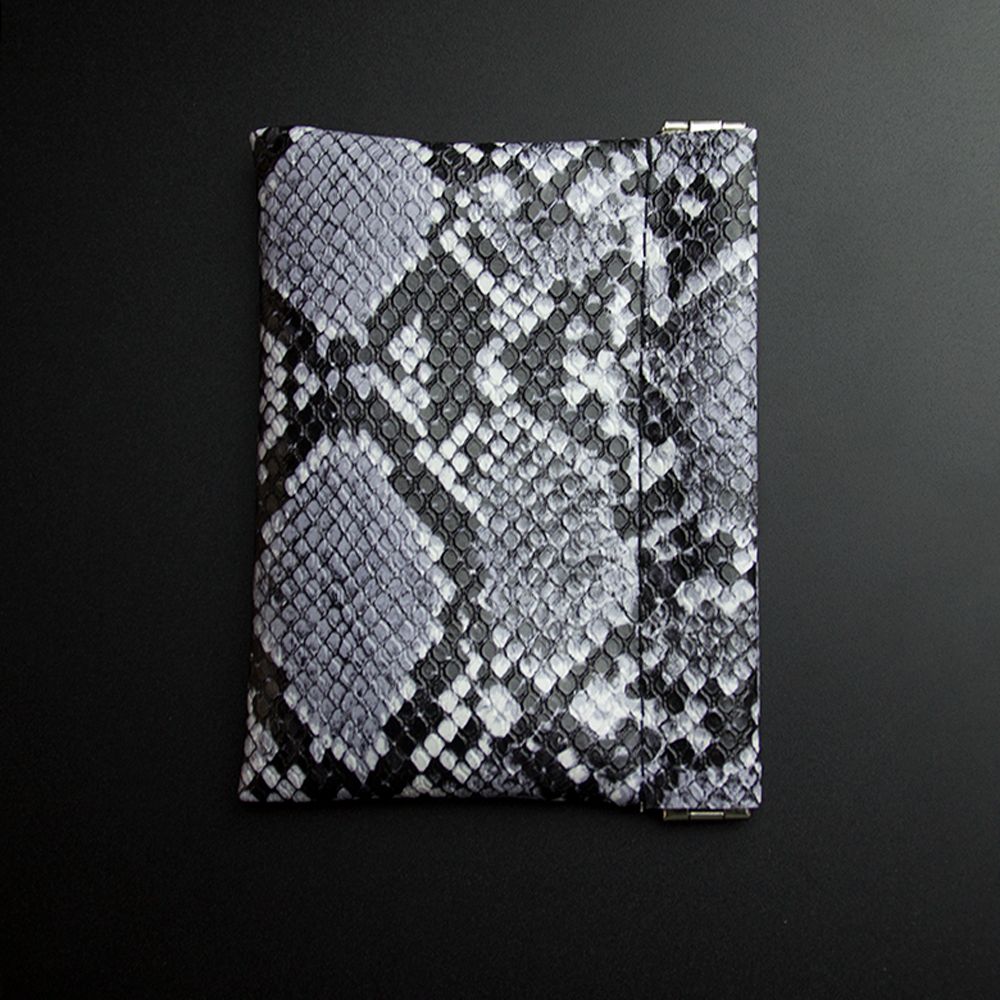 Money Change Bag Snake Texture Brown Men Wallets with Keyring PU Leather Card Holders Coin Purse