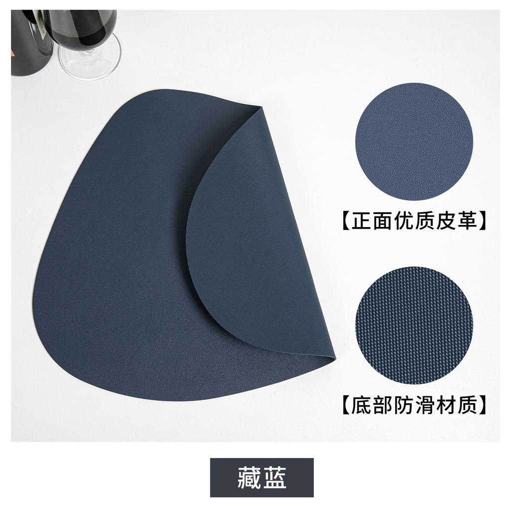 Irregular PU Leather Placemat Non-slip and Anti-scalding Dining Table Mat PC Bump Design Hotel Western Food Mat Non-slip Mat