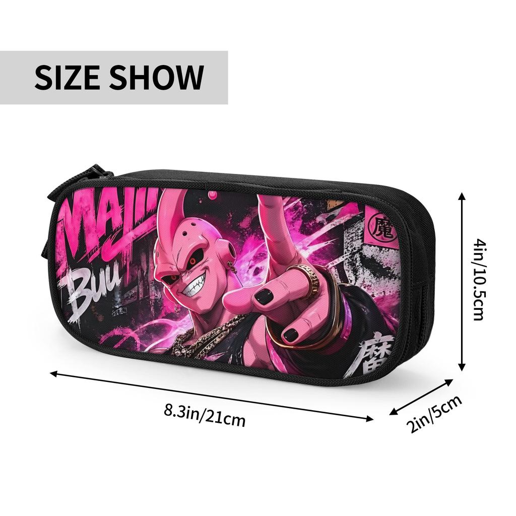 Custom Dragon Ball Majin Buu Pink Anime Large Capacity Bags for Child  School Pencil Bag for Boys Gilrs Kids