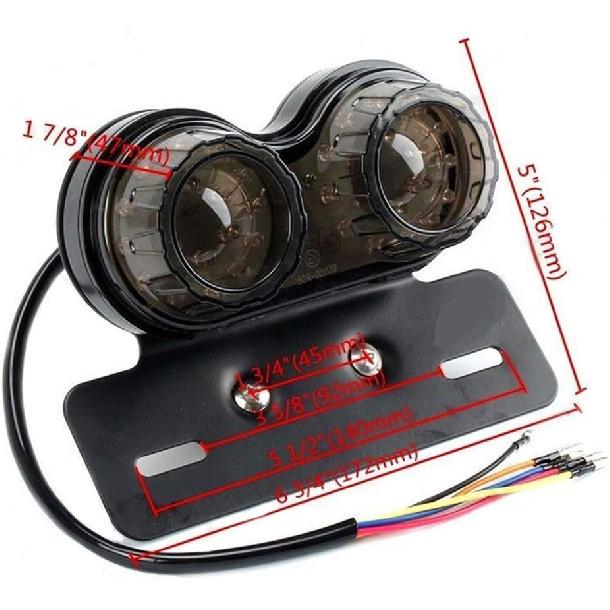 Anki HappiGo ANKIA 40-LED 40W Motorcycle Tail Light Integrated Running Lamp Brake&Turn Signal Light With License Plate Bracket For Harly Motorcycle