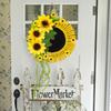 Sunflower Door Sign With Plastic And Polyester Materials For Spring And Autumn