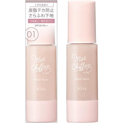 Kiss KiSS Matte Chiffon UV Moist Base 01 Light One Tone Bright Natural Color 37g Prevents Shine and Dryness and Gives a Soft and Fluffy Finish SPF26