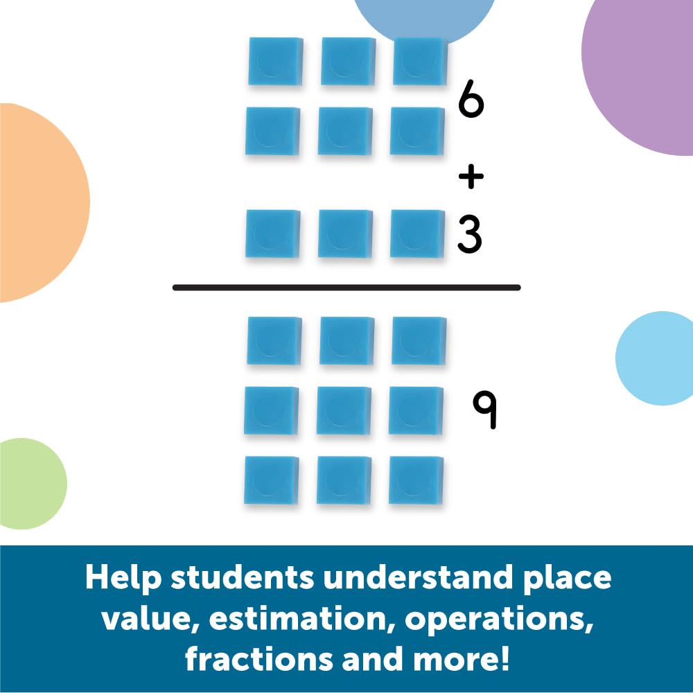 Learning Resources Base Ten Blocks Smart Base Ten Blocks Mini LER 3671 Pack, Pack,