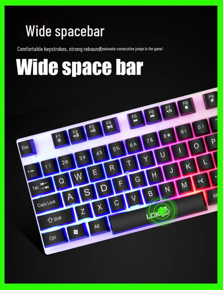 Redikai 832 USB Keyboard and Mouse Set - Luminous Gaming Kit with Colorful Backlight