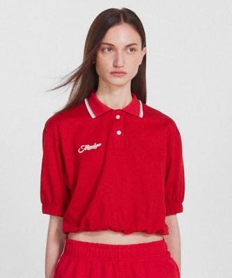 Minasu Pk Crop Banding T Shirt_Red