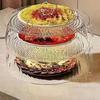 Capac Alimentar din Plastic Transparent cu Mâner Cupolă Universală pentru Oale Tigăi Farfurii Rezistent la Praf Stivuibil Accesoriu de Bucătărie Multifuncțional pentru Casă Bufet