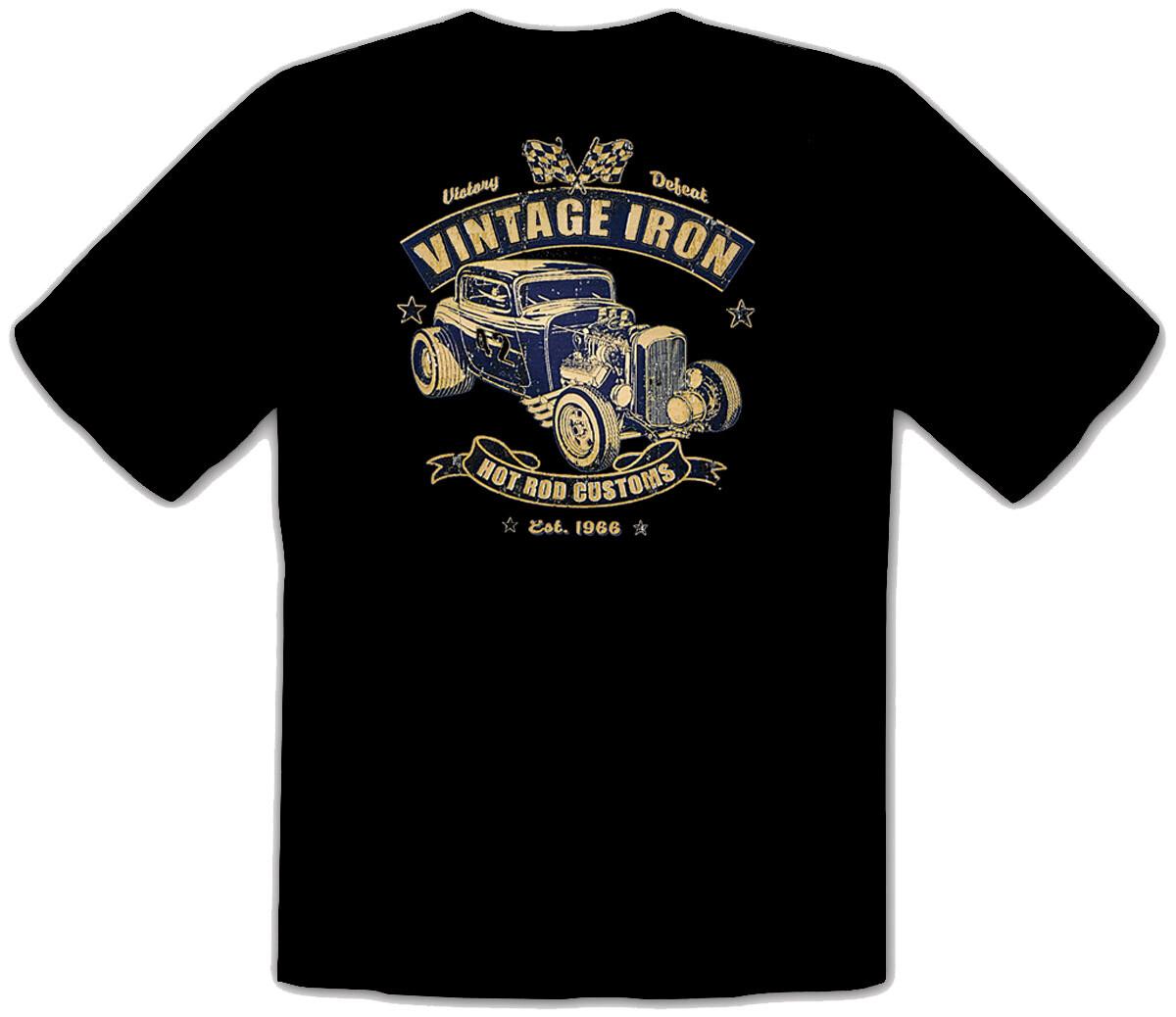 

26 Vintage HotRod Rockabilly V8 Car Custom Black T-Shirt Before Fun -159- Unisex T-Shirt S разноцветный