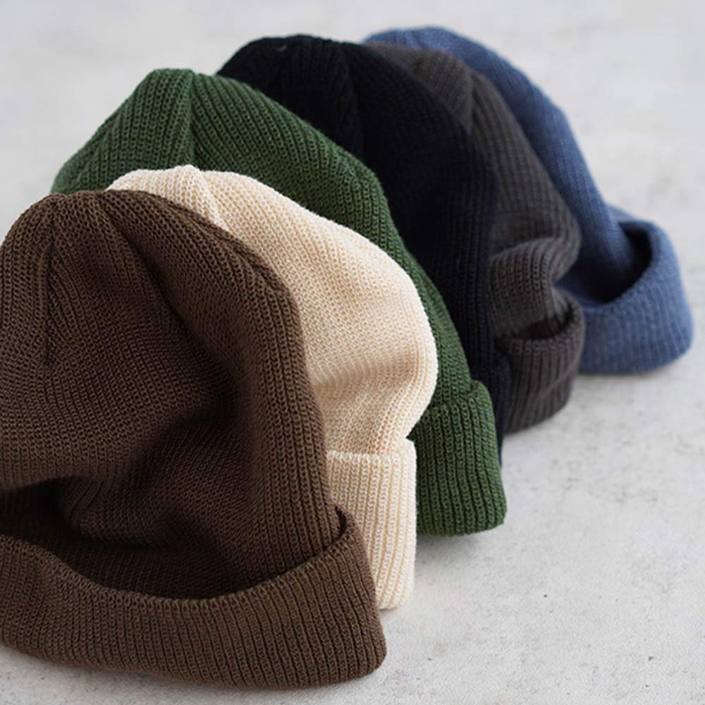 Nakota Colunaline Organic Cotton Light Rib Short Watch Solid and One Size Fits Natural Cap, Color, Simple, Men's Women's, All,