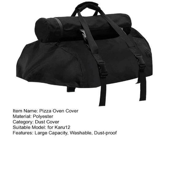 Pizza Oven Carry Cover for Ooni Karu 12 with Removable Chimney-Bag Large Capacity Washable Dust-proof Protective Pizza Oven Carrier Bag Oven