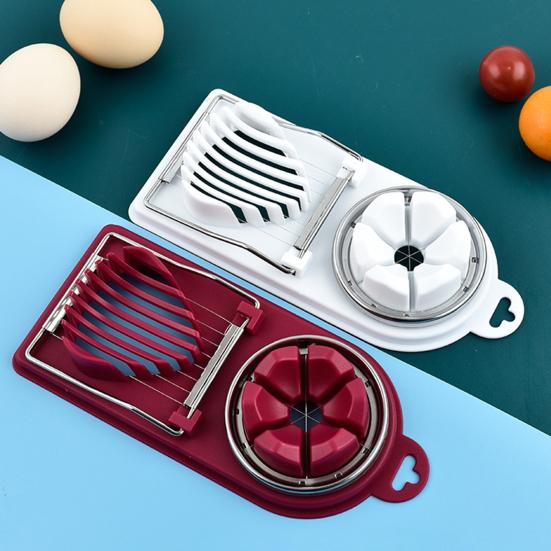 Egg Slicer Stainless Steel Salad And Sandwich Egg Cutter Fancy Splitter Egg Cutter Tool Kitchen Gadget
