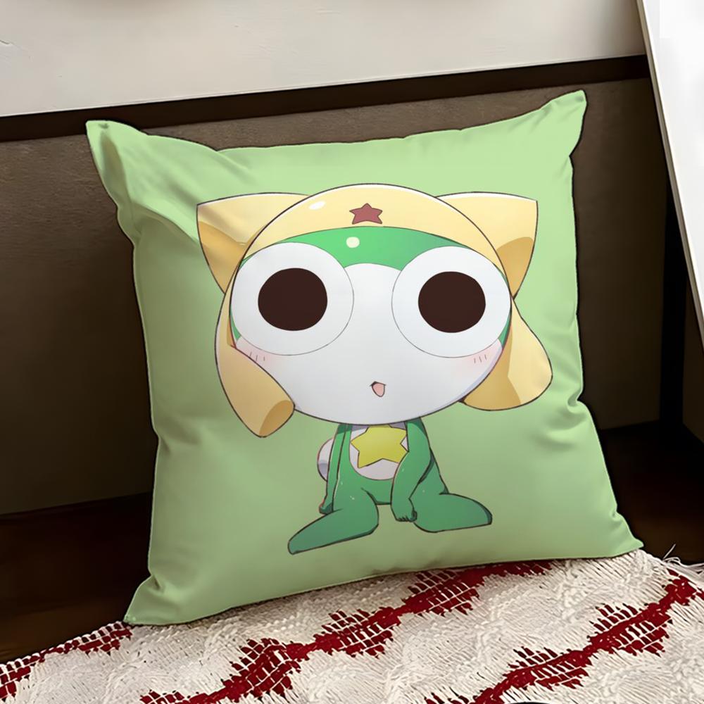 KKeroro GGunsou Frog Cushion Cover Reversible Soft Durable Pillow Cover Home  Car MultiScene Use for Daily Comfort