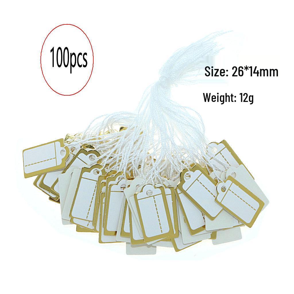 

Набор из 100 хлопковых бирк для ювелирных изделий, для рукописного заполнения, для DIY-дисплея