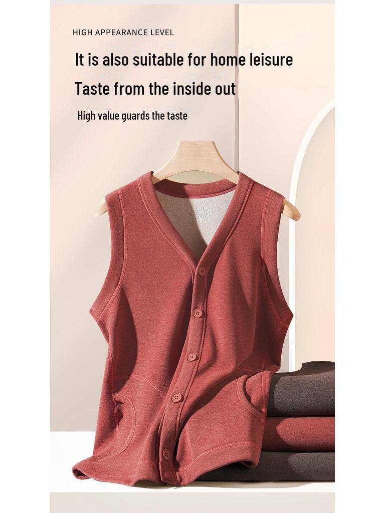 Bardzo ciepły damski kardigan i kamizelka z jedwabnej wełny na jesień i zimę