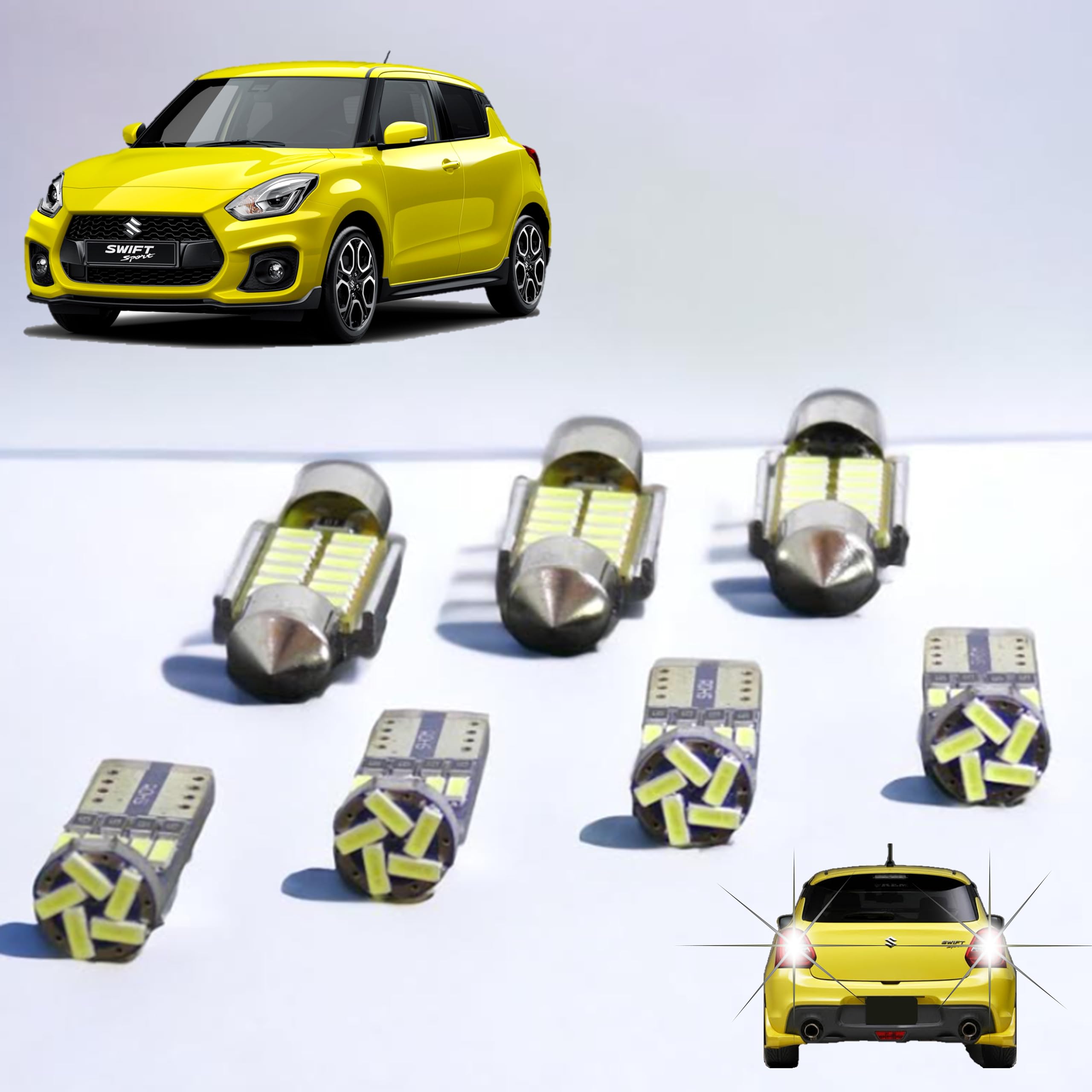 

Generic Product (Indoor Light + License Plate Light + Backlight) Swift Sport LED 6-piece белый