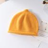 % Pure cashmere knitted hat autumn and winter warm crimping heap hat children's men's and women's casual fashion versatile cold hat