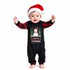 Christmas Family Matching Outfit Set with Neck Printed Top and Pants for Parent and Child