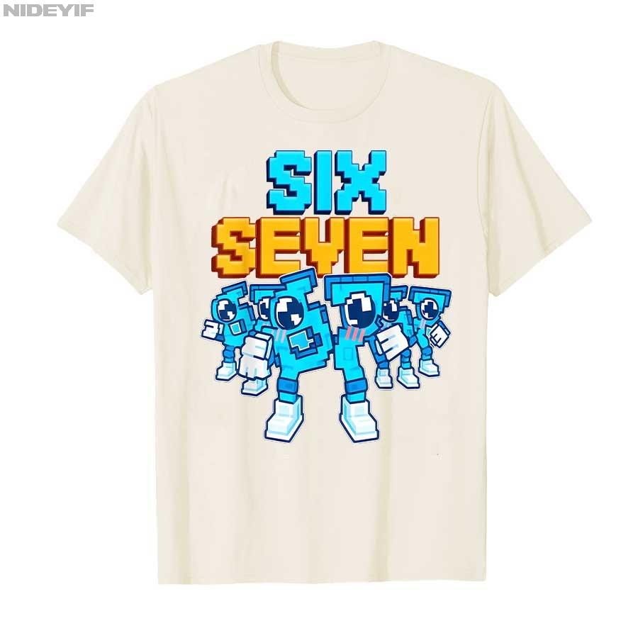 67 Six Seven Lustiges Italienisches Brainrot Kinder Gaming Meme T-Shirt Für Männer Frauen 100% Baumwoll T-Shirts Kurzarm Tops 1020-1