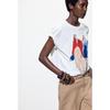 Spring and Summer New Women's Clothing French Straight Girl Print Cotton Casual Round Neck Short Sleeves T-shirt 5644193