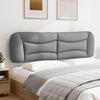 VidaXL Headboard Cushion, Reading Pillow with Zipper, Reading Cushion for Bed Bedroom, Grey 374600