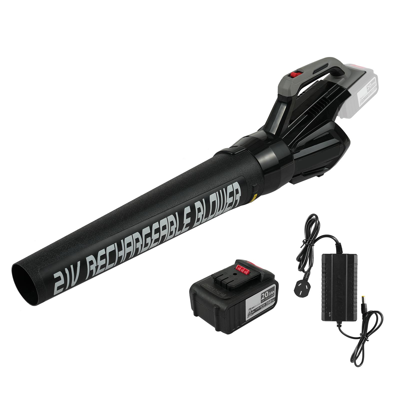 

Сильный штормовой вентилятор с литиевой батареей, вентилятор для лиственных пород, воздуходувка для листьев, воздуходувка для патио UK Plug & 1 Battery чёрный