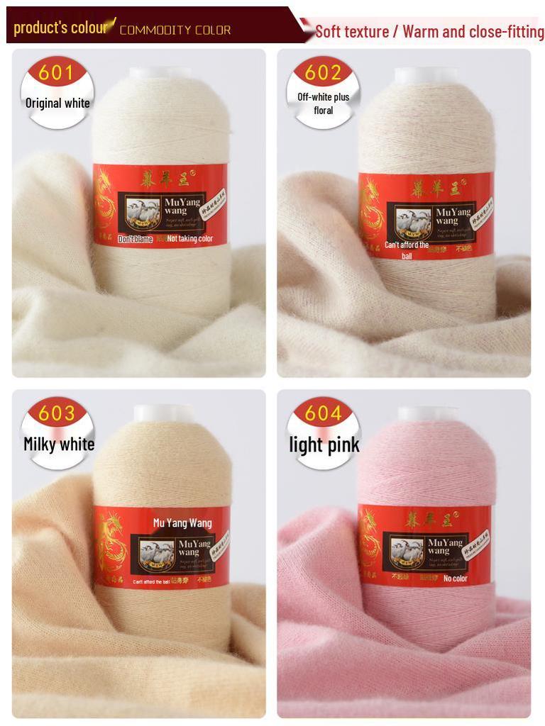 Pure Cashmere Machine-Knitted Medium-Fine Yarn for Hand-Knitting Scarves and Baby Items